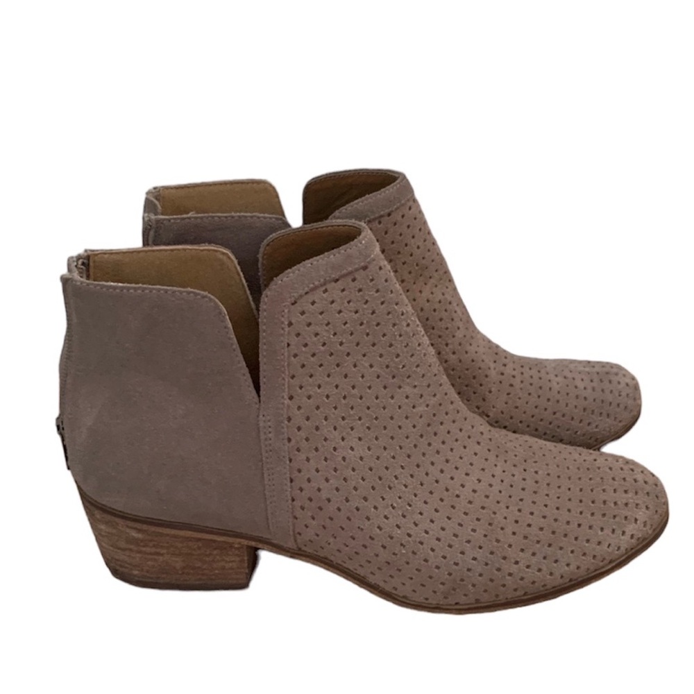 Susina Kyle Perforated Leather Ankle Booties 9.5M